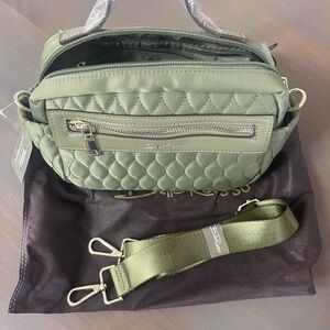 Bella Russo New Quilted Green Crossbody Bag